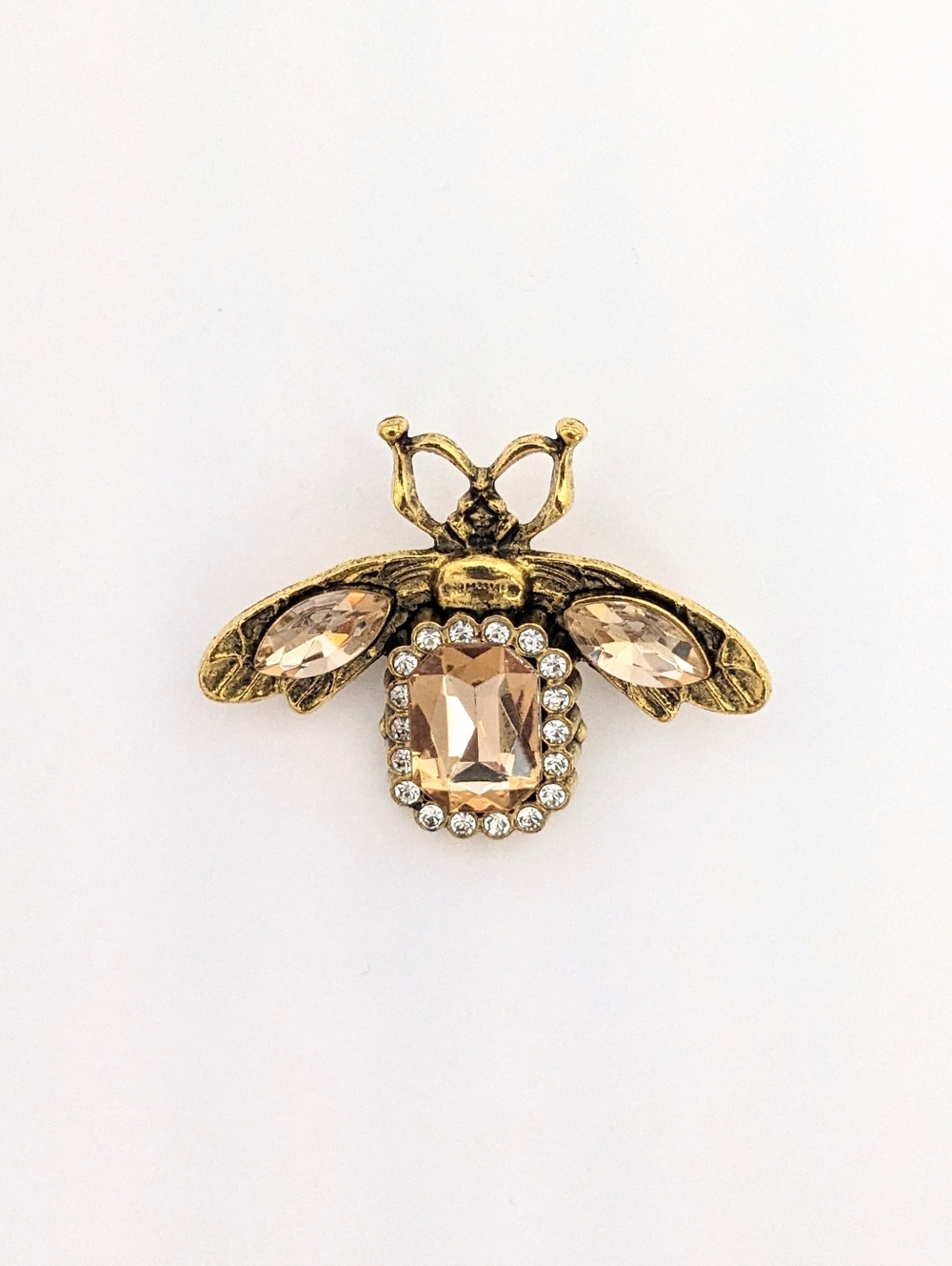 Bee Brooch with Crystal Accents